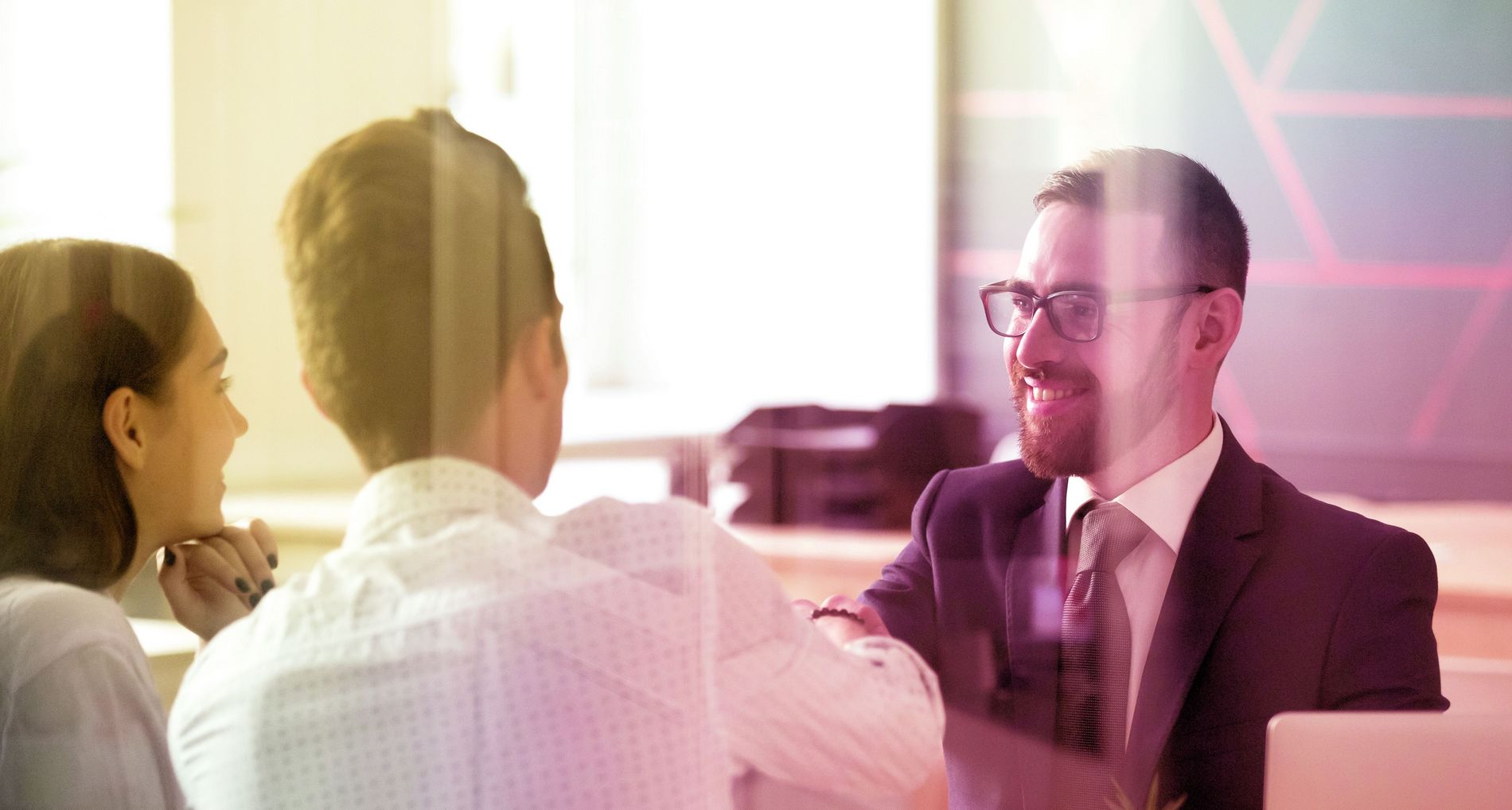 Business partners at meeting